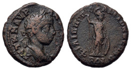 Elagabalus (218-222). Thrace, Philippopolis. Æ (17mm, 3.7g). Laureate head r. R/ Ares standing r., holding reverse spear and shield.