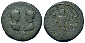 Gordian III with Tranquillina (238-244). Moesia Inferior, Marcianopolis. Æ Pentassarion (11,4mm, 26.6g). Draped busts of Gordian, laureate and cuirass...