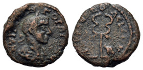Gordian III (238-244). Uncerrtain mint. Æ (15,7mm, 2.7g). Laureate and draped bust r. R/ Caduceus.