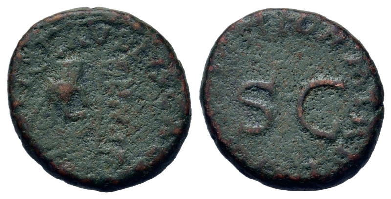 Claudius (41-54). Æ Quadrans (16,5mm, 3.7g). Rome, 25 January - 3 December AD 41...