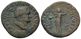 Vespasian (69-79). Æ As (28,6mm, 9.7g). Rome, AD 71. Laureate head r. R/ Aequitas standing l., holding scales and rod; in field, S - C. RIC I 482.
