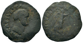 Vespasian (69-79). Æ As (28,8mm, 9.9g). "Judaea Capta" issue. Rome, AD 71. Laureate head r. R/ Victory standing to right on prow to right, holding wre...