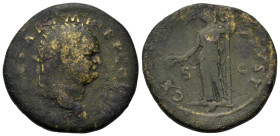 Vespasian (69-79). Æ As (27,3mm, 11.5g). Radiate head r. R/ Ceres standing l., holding corn ears and sceptre.