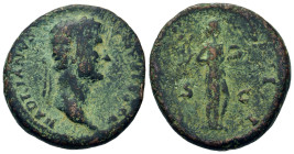 Hadrian (117-138). Æ As (26,3mm, 12.5g). Rome. Laureate head r. R/ Salus standing right feeding out of patera a snake held in arms. RIC 669.