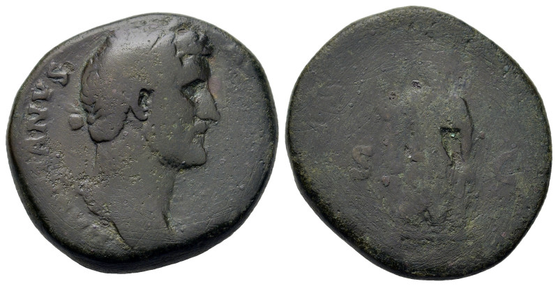 Hadrian (117-138). Æ Sestertius (30,6mm, 24g). Rome, AD 134-138. Laureate bust r...