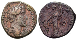 Antoninus Pius (138-161). Æ Sestertius (34mm, 24g). Rome, AD 140-144. Laureate head r.. R/ Pax standing l., holding branch and cornucopiae; in field, ...