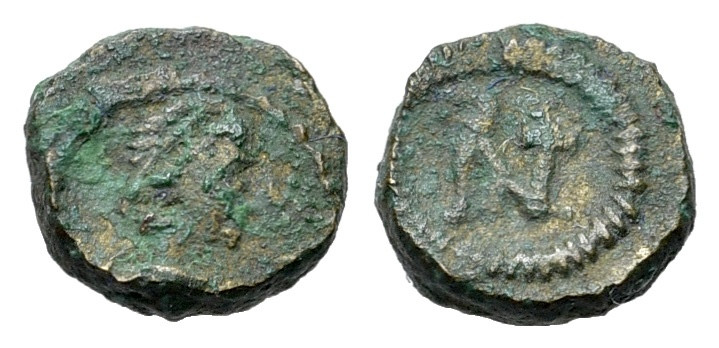 Anastasius I (491-518). Æ Nummus (8mm, 0.68g, 12h). Constantinople, 491-498. Dia...