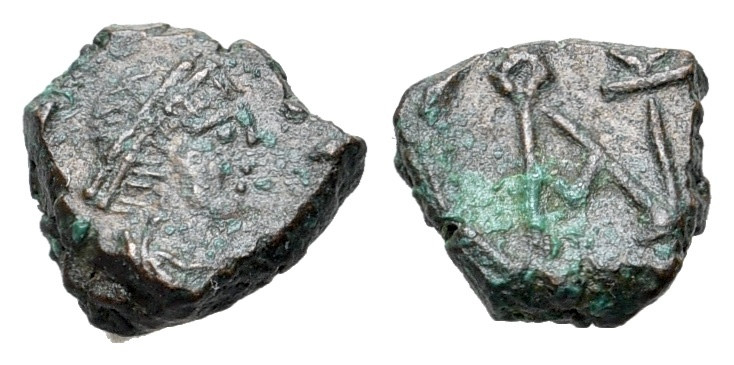 Anastasius I (491-518). Æ Nummus (8.5mm, 0.74g, 7h). Constantinople, 491-498. Di...