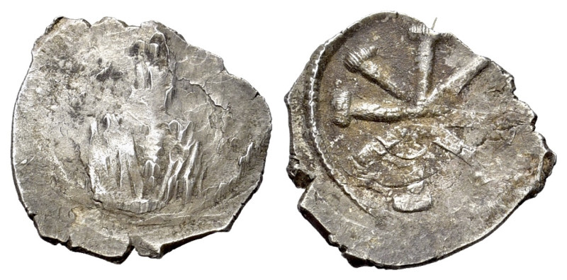 Constantine IV Pogonatus (668-685). AR Half Siliqua (16mm, 0.87g). Italian mint....