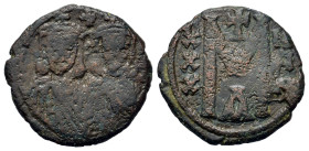 Michael II the Armorian and 'Stammerer' (820-829). Æ 40 Nummi (27,5mm, 11g)
Two facing busts R/ Large M, XXX in left field, NNN in right field, omega ...