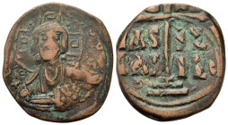Anonymous, time of Romanus III (1028-1034). Æ 40 Nummi (29.7mm, 12.10g). Constantinople. Bust of Christ facing, holding Gospels. R/ Legend in three li...