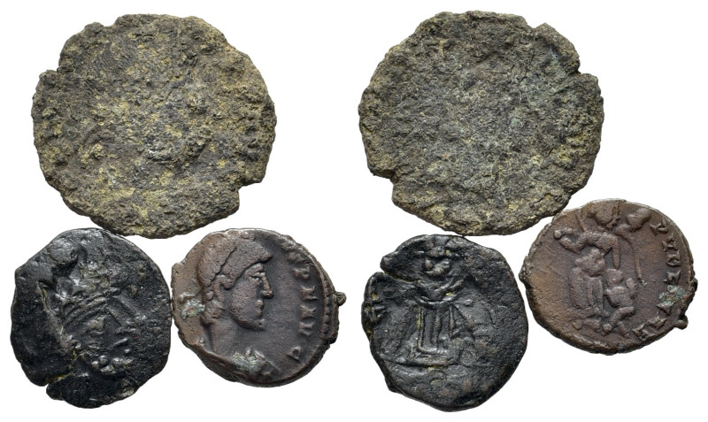 Lot of 3 Ancient Æ coins, to be catalog. Lot sold as is, no return.