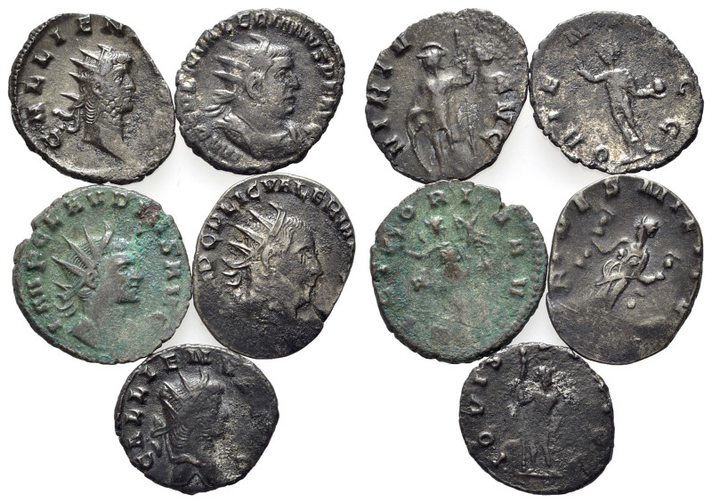 Lot of 5 Roman Imperial BI coins, to be catalog. Lot sold as is, no return.