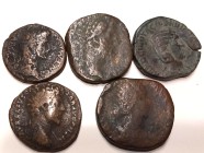 Lot of 5 Roman Imperial Æ coins, to be catalog. Lot sold as is, no return.