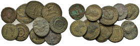 Lot of 10 Roman Imperial Æ coins, to be catalog. Lot sold as is, no return.
