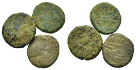 Lot of 3 Ancient Æ coins, to be catalog. Lot sold as is, no return.
