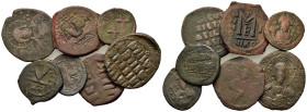 Lot of 7 Byzantine Æ coins, to be catalog. Lot sold as is, no return.