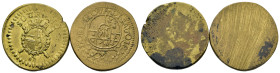 Lot of two Italian Weights, late 18 century AD. Lot is sold as is, no return. Near VF