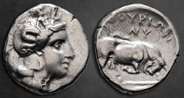 Lucania. Thourioi circa 400-350 BC. Stater AR