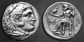 Kings of Macedon. Magnesia ad Maeandrum. Philip III Arrhidaeus 323-317 BC.  In the name and types of Alexander III. Struck under Menander or Kleitos, ...