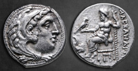 Kings of Thrace. Kolophon. Macedonian. Lysimachos 305-281 BC. In the name and types of Alexander III of Macedon. Drachm AR