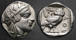 Attica. Athens circa 470-465 BC. Transitional issue. Tetradrachm AR