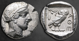 Attica. Athens circa 454-404 BC. Tetradrachm AR