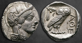 Attica. Athens circa 454-404 BC. Tetradrachm AR