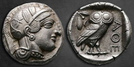 Attica. Athens circa 454-404 BC. Tetradrachm AR