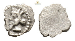 ACHAEMENID EMPIRE. Time of Darios I to Xerxes II, circa 485-420 BC. Uncertain mint
Obv: Crowned head of Persian king to right
Rev: Blank
AR Tetartemor...