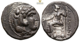 KINGS of MACEDON. Alexander III 'the Great', 336-323 BC. Phaselis
Obv: Head of Herakles right, wearing lion's skin
Rev: AΛΕΞΑΝΔΡΟΥ
Zeus seated left on...