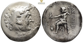 AEOLIS. Myrina. Circa 188-170 BC. In the name and types of Alexander III of Macedon
Obv: Head of Herakles right, wearing lion's skin
Rev: AΛΕΞΑΝΔΡΟΥ
Z...