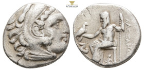 KINGS of MACEDON. Alexander III the Great 336-323 BC. Lampsakos mint. Struck under Antigonos I Monophthalmos, circa 310-301 
Obv: Head of Herakles rig...