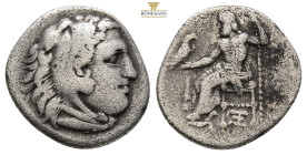 KINGS of MACEDON, Alexander III 'the Great' Circa 336-323 BC
Obv: Head of Herakles to right, wearing lion skin headdress.
Rev: AΛEΞANΔPOY Zeus seated ...