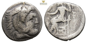 KINGS of MACEDON, Alexander III 'the Great', circa 336-323 BC. Lampsakos
Obv: Head of Herakles to right, wearing lion skin headdress.
Rev: AΛΕΞΑΝΔΡΟΥ
...