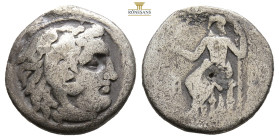KINGS of MACEDON, Alexander III 'the Great', circa 336-323 BC. Magnesia ad Maeandrum
Obv: Head of Herakles to right, wearing lion skin headdress.
Rev:...