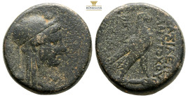 SELEUKID KINGS of SYRIA. Antiochos IV Epiphanes, 175-164 BC. Antioch on the Orontes
Obv: Draped bust of Isis right, wearing tainia with Isis-crown 
Re...
