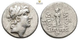 KINGS of CAPPADOCIA. Ariarathes VI Epiphanes Philopator Circa 130-116 BC
Obv: Diademed head right
Rev: ΒΑΣΙΛΕΩΣ / ΑΡΙΑΡΑΘΟΥ / ΕΠΙΦΑΝΟΥΣ. 
Athena stand...