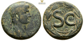 SYRIA. Seleucis and Pieria. Antioch. Claudius, AD 41-54
Obv: Laureate head right
Rev: Large S•C within laurel wreath.
AE Bronze, 14.64g 23.1mm