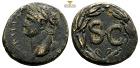 SELEUCIS and PIERIA. Antioch. Domitian, AD 81-96
Obv: Laureate head left
Rev. Large S C within wreath
AE Bronze, 7,98g 21,7mm