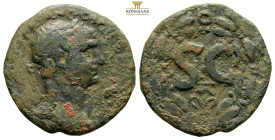 SELEUCIS and PIERIA. Antioch. Trajan, AD 98-117 
Obv: Laureate head right
Rev: S C, B below; in laurel wreath
AE Bronze, 8,13g 26,2mm