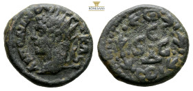 SELEUCIS and PIERIA. Antioch. Elagabalus, 218-222
Obv: Radiate head left .
Rev: S • C; E aove, Δ below; all within laurel wreath
AE Bronze, 3,66g 16,6...