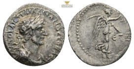 CAPPADOCIA. Caesarea. Hadrian, AD 117-138.
Obv: AYTO KAIC TPAI AΔPIANOC CЄBACT. 
Laureate bust right, with slight drapery.
Rev: ЄT Δ. 
Nike advancing ...