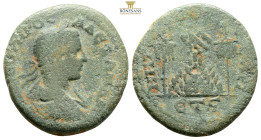 CAPPADOCIA, Caesarea. Severus Alexander, AD 222-235
Obv: ΑΥ Κ ϹΕΟΥΗΡ ΑΛΕΞΑΝΔΡ
Laureate and draped bust of Severus Alexander, right, seen from rear; c/...