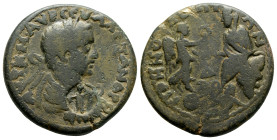 CILICIA. Irenopolis. Severus Alexander, AD 222-235
Obv: ΑVΤ Κ Μ ΑVΡ ϹЄV ΑΛЄΞΑΝΔΡΟϹ.
Laureate, draped and cuirassed bust right.
Rev: ЄΙΡΗΝΟΠΟΛΙΤΩΝ / ΔΟ...