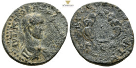 PONTUS. Neocaesarea. Gallienus, AD 253-268
Obv: Laureate, draped and cuirassed bust of Gallienus to right, seen from behind. 
Rev: Elaborate composite...