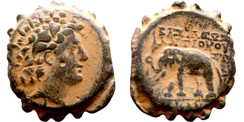 Antiochos VI Dionysos (Seleukid King: 145-141 BC). AE bronze. Obv.: radiate and ...