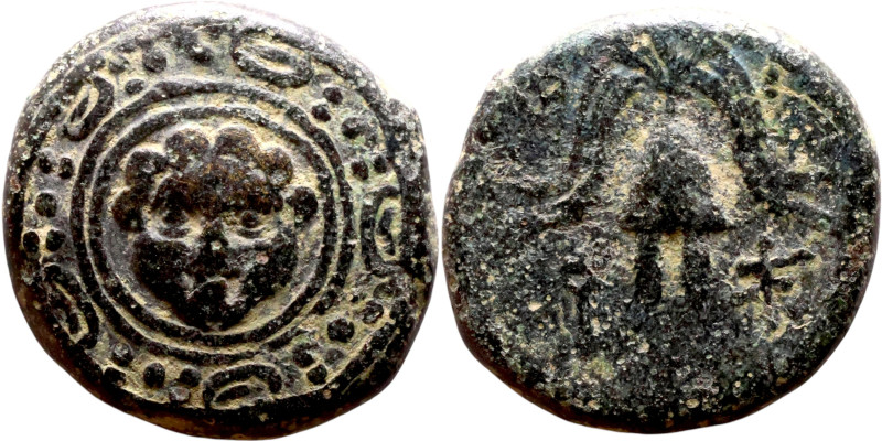Macedonian kings (III-I century BC) bronze. Obv: Macedoniaj Shield Rev: Macedoni...