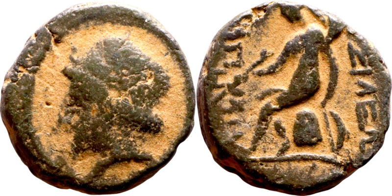 Antiochos III The Great (Seleukid King: 223-187 BC). AE bronze. Obv.: Laureate h...