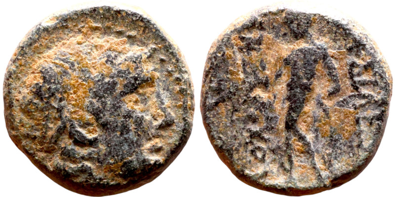 Antiochos III The Great (Seleukid King: 223-187 BC). AE bronze. Obv.: Laureate h...